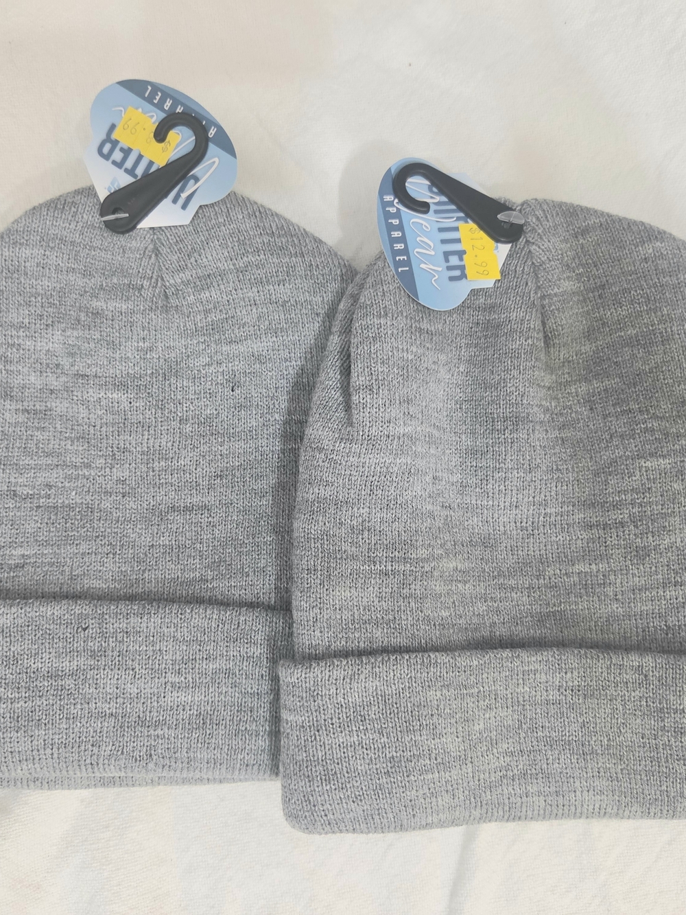 2 For Price Of 1- Pugs Grey Knit Cuffed Beanie -